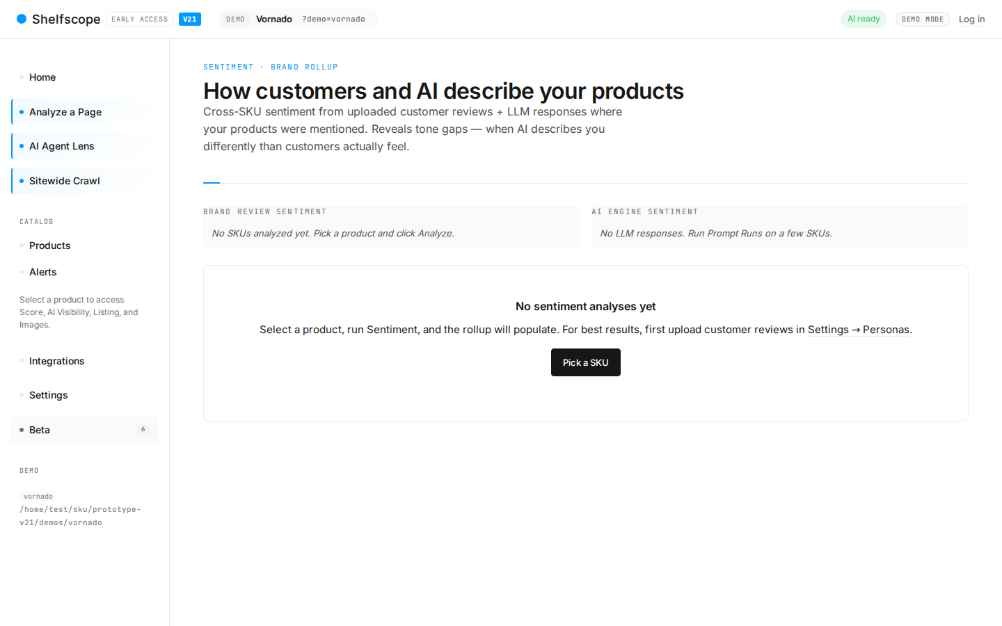 Sentiment Analysis — tone gap between reviews and AI